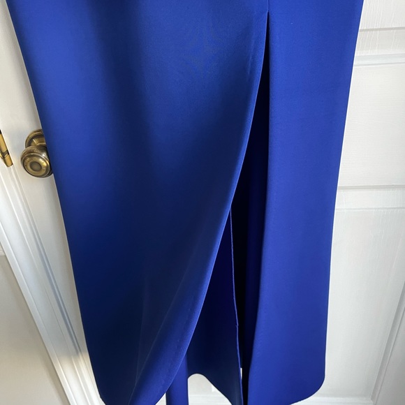 Jessica Howard Floor Length Dress with Ruffles & Slit NWT - Picture 3 of 5